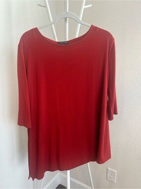 Eileen Fisher Autumn Orange Easy Tunic Top